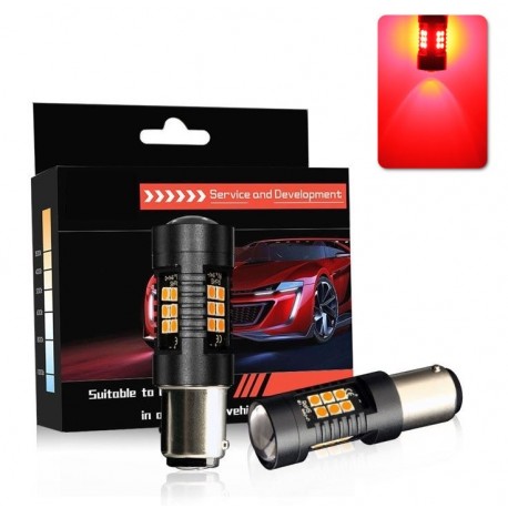 Lâmpada LED P21W (Vermelho) Canbus - 650LM