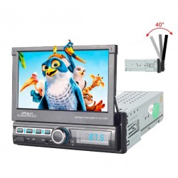 Rádio LCD 7 " - 1 DIN - Mirror Link - Camara - Bluetooth - USB - Cartão SD 