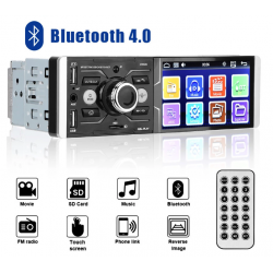 Rádio LENY - LCD 4.1" - 1 DIN - Bluetooth - USB - Cartão SD - Aux - Mirror Link 