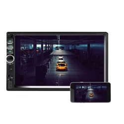 Rádio LCD 7 " - 2 DIN - Bluetooth - USB - Cartão SD - Câmara